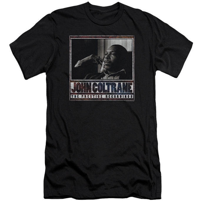 John Coltrane Prestige Recordings Premium Bella Canvas Slim Fit Mens T Shirt Black