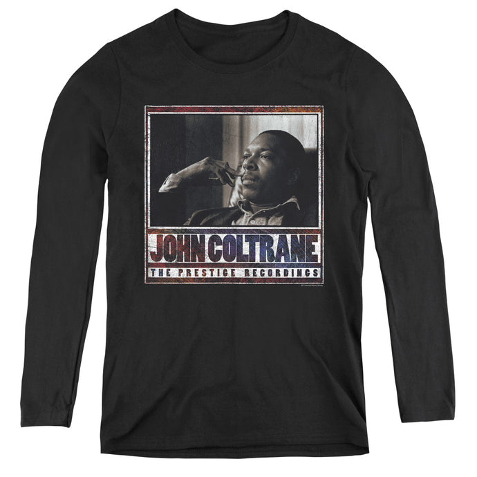 John Coltrane Prestige Recordings Womens Long Sleeve Shirt Black