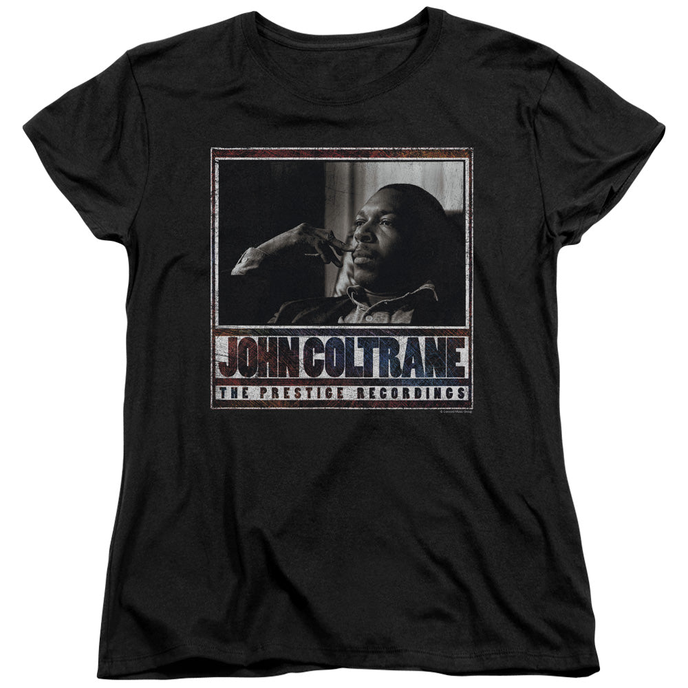 John Coltrane Prestige Recordings Womens T Shirt Black