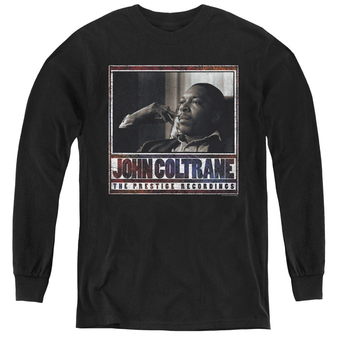 John Coltrane Prestige Recordings Long Sleeve Kids Youth T Shirt Black