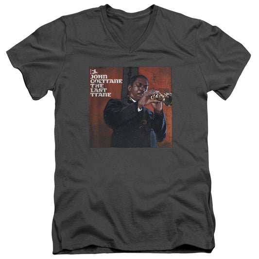 John Coltrane Last Trane Mens Slim Fit V-Neck T Shirt Charcoal