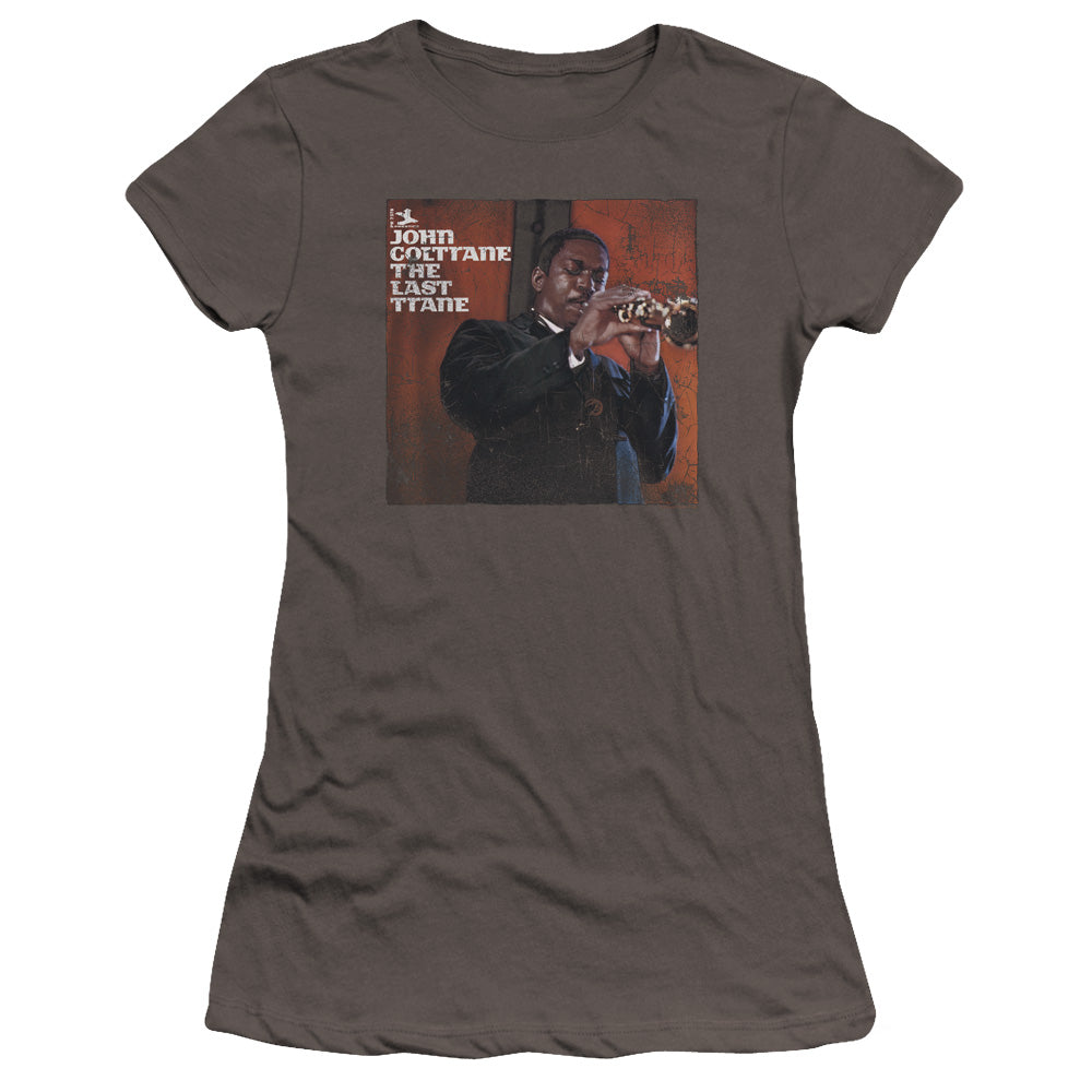 John Coltrane Last Trane Junior Sheer Cap Sleeve Premium Bella Canvas Womens T Shirt Charcoal