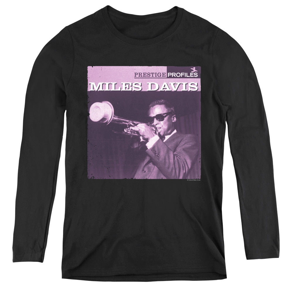 Miles Davis Prince Womens Long Sleeve Shirt Black