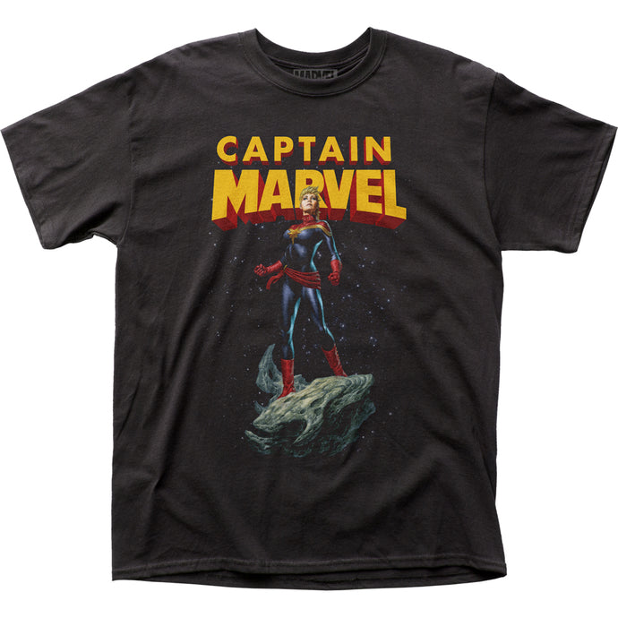 Captain Marvel Asteroid Mens T Shirt Black