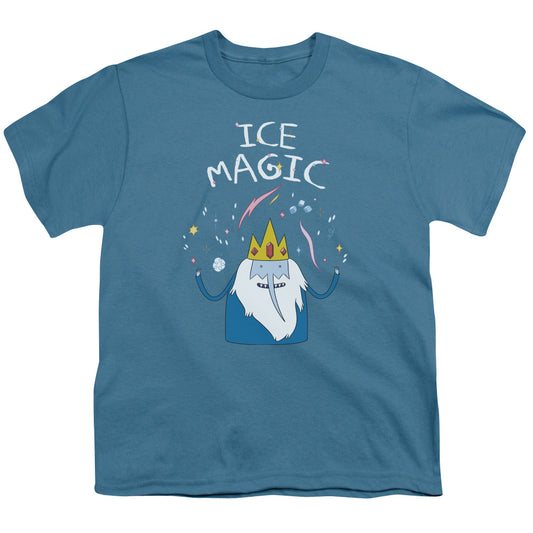 Adventure Time Ice Magic Kids Youth T Shirt Slate