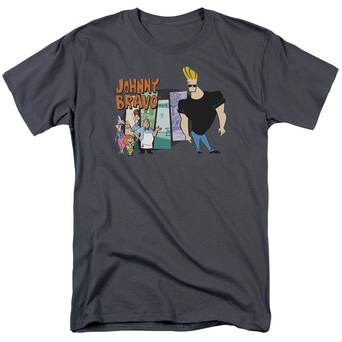 Johnny Bravo Johnny & Friends Mens T Shirt Charcoal