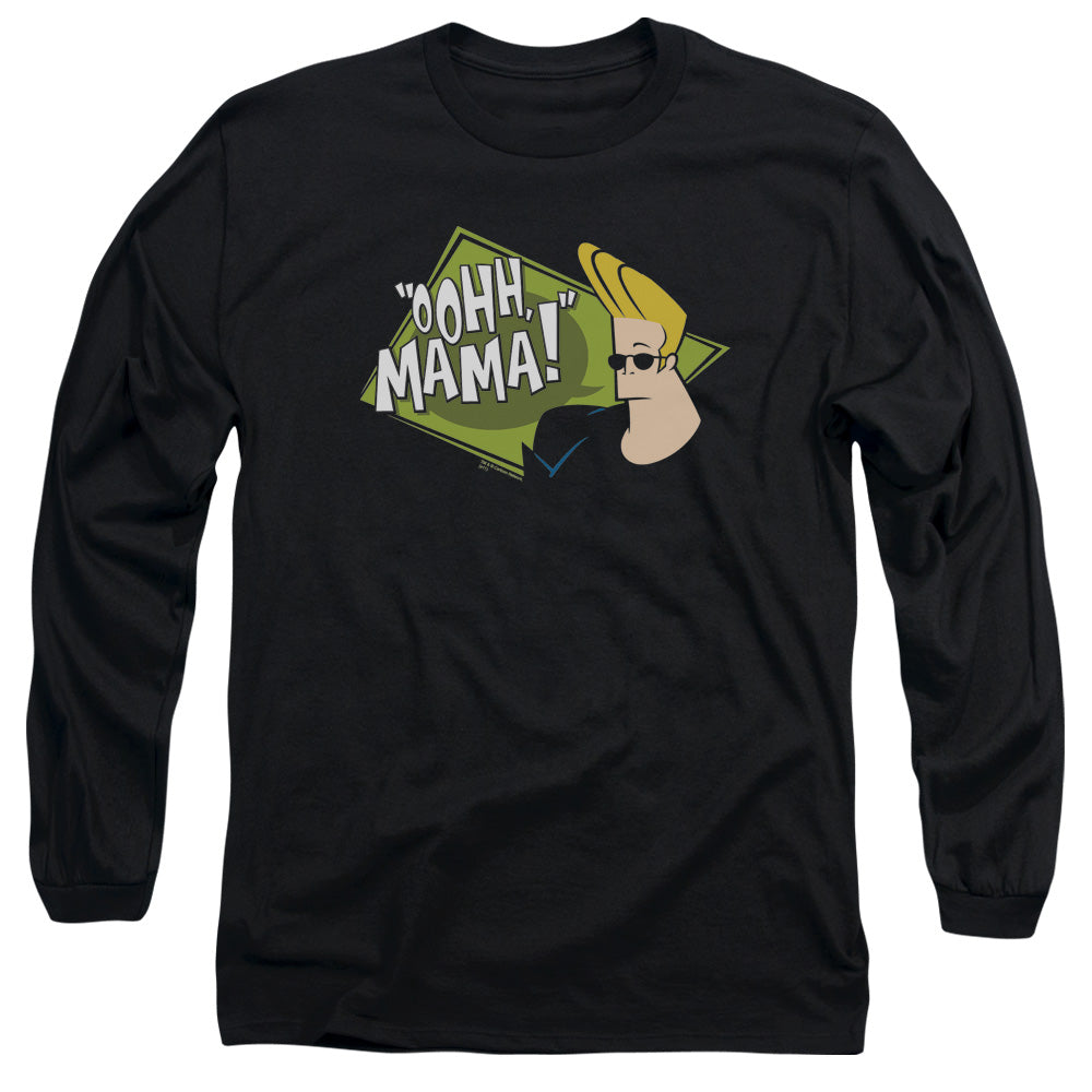 Johnny Bravo Oohh Mama Mens Long Sleeve Shirt Black