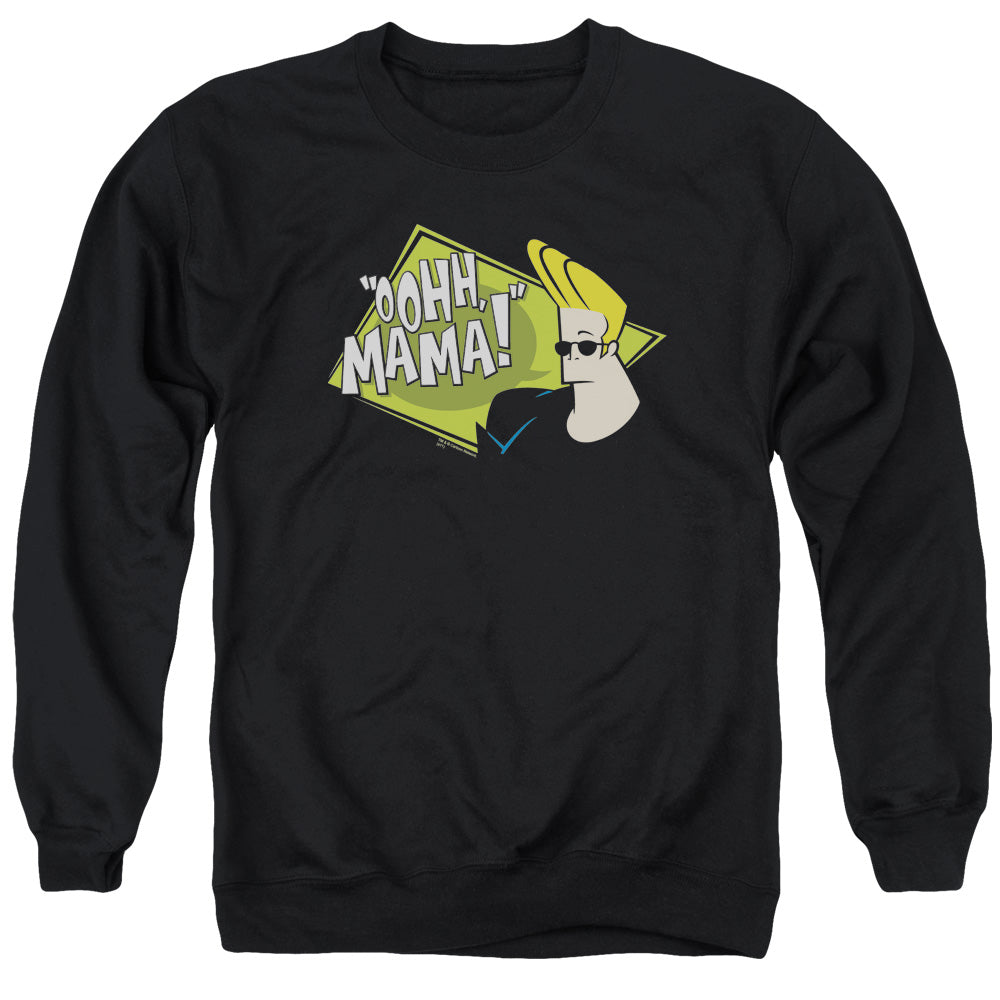 Johnny Bravo Oohh Mama Mens Crewneck Sweatshirt Black