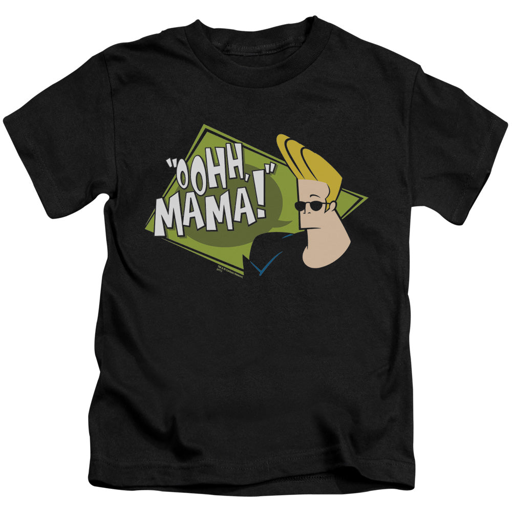Johnny Bravo Oohh Mama Juvenile Kids Youth T Shirt Black 