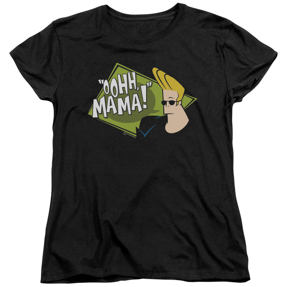Johnny Bravo Oohh Mama Womens T Shirt Black