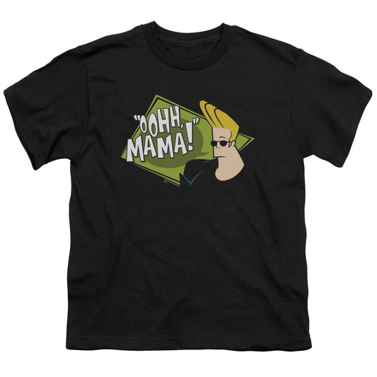 Johnny Bravo Oohh Mama Kids Youth T Shirt Black