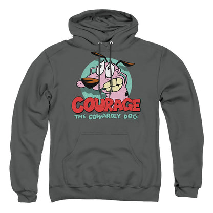 Courage The Cowardly Dog Courage Mens Hoodie Charcoal Officially Licensed