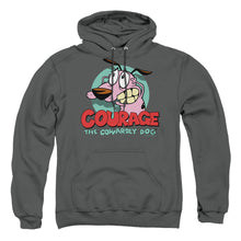Load image into Gallery viewer, Courage The Cowardly Dog Courage Mens Hoodie Charcoal