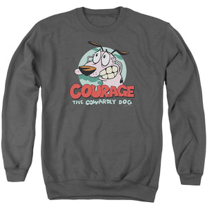 Courage the Cowardly Dog Courage Mens Crewneck Sweatshirt Charcoal
