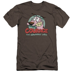 Courage the Cowardly Dog Courage Premium Bella Canvas Slim Fit Mens T Shirt Charcoal