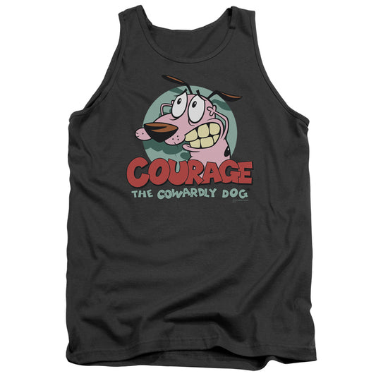 Courage the Cowardly Dog Courage Mens Tank Top Shirt Charcoal