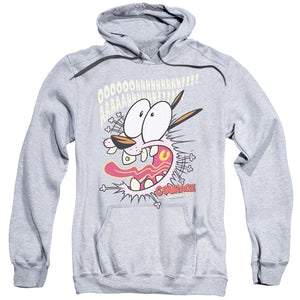 Courage the Cowardly Dog Scaredy Dog Mens Hoodie Athletic Heather