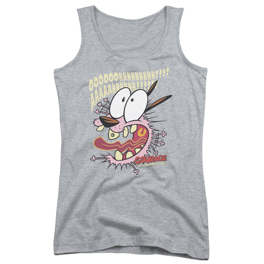 Courage the Cowardly Dog Scaredy Dog Womens Tank Top Shirt Athletic Heather