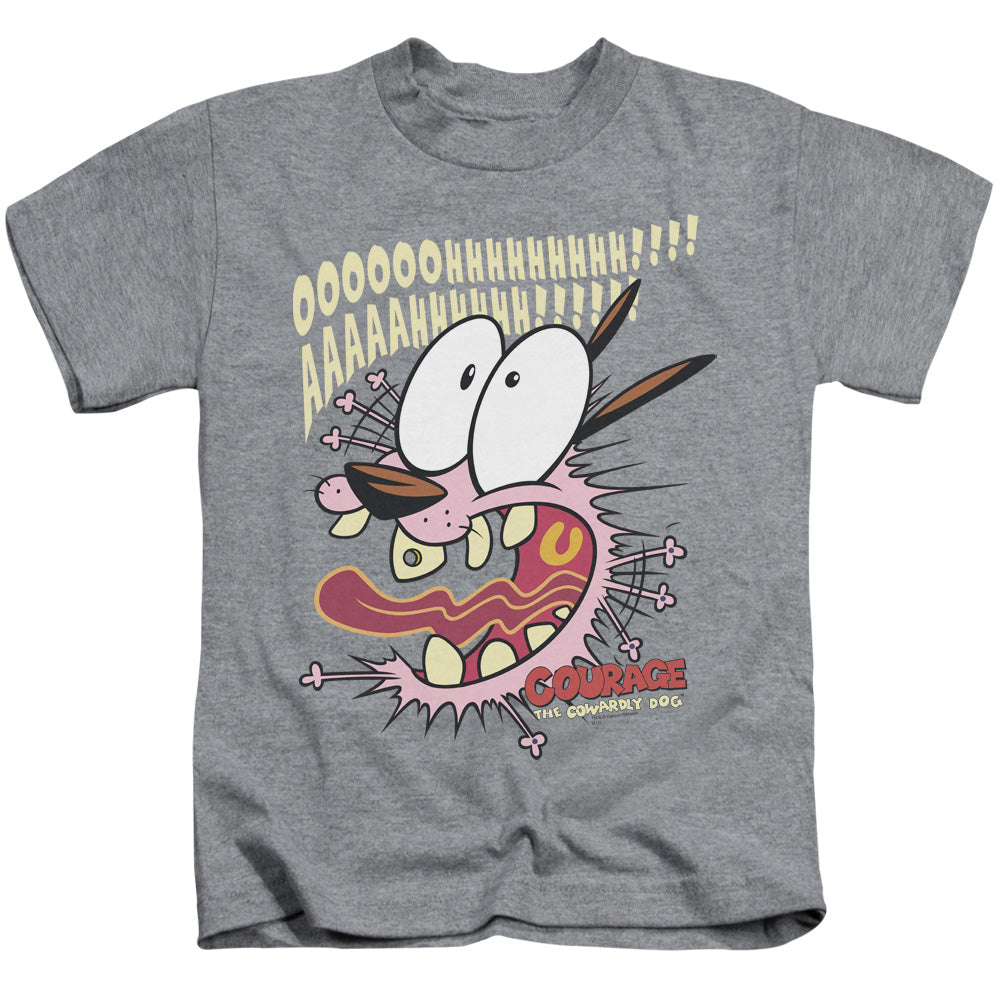 Courage the Cowardly Dog Scaredy Dog Juvenile Kids Youth T Shirt Athletic Heather 