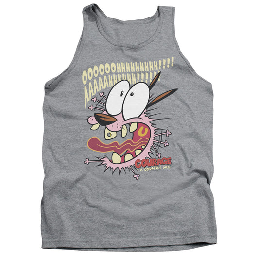 Courage the Cowardly Dog Scaredy Dog Mens Tank Top Shirt Athletic Heather