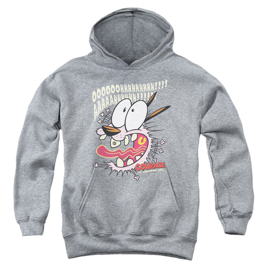 Courage the Cowardly Dog Scaredy Dog Kids Youth Hoodie Heather