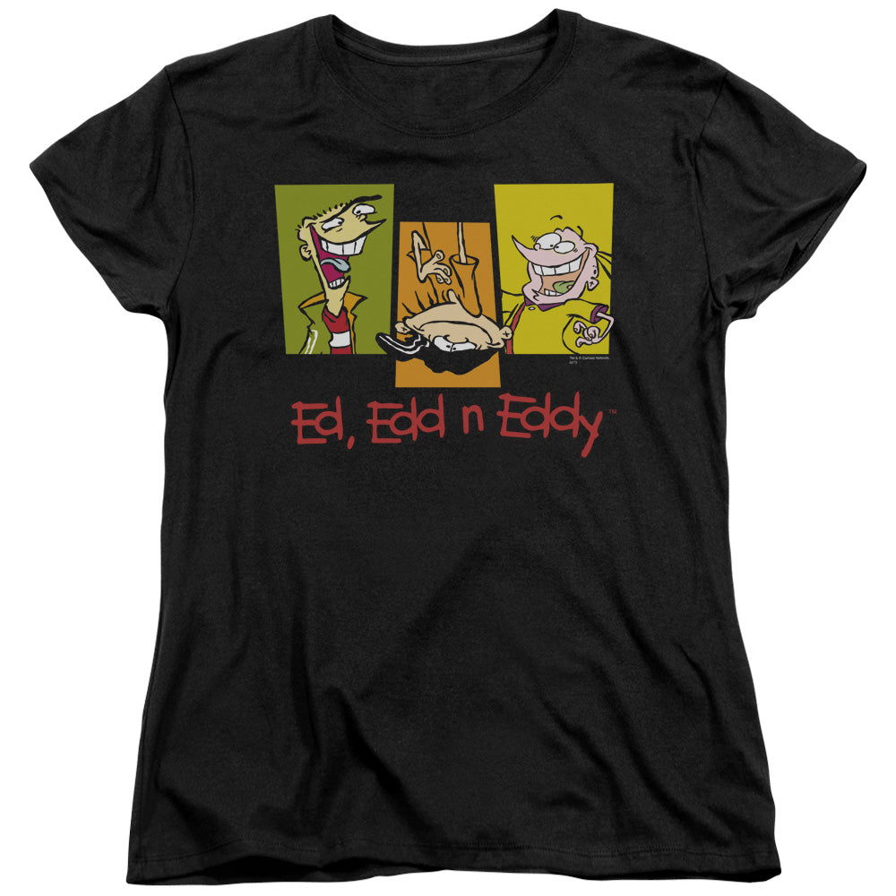 Ed Edd N Eddy 3 Eds Womens T Shirt Black