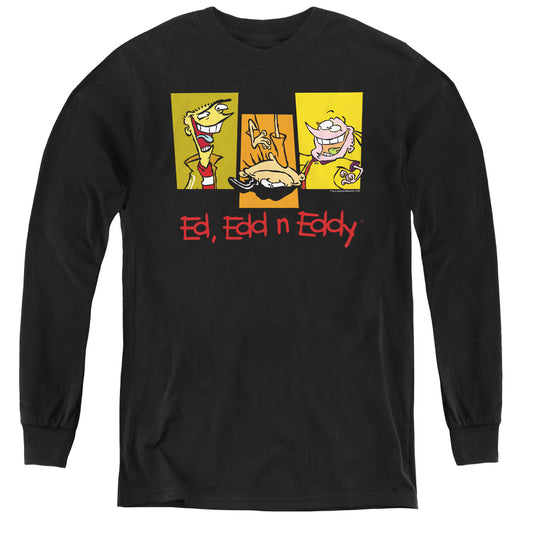 Ed Edd N Eddy 3 Eds Long Sleeve Kids Youth T Shirt Black