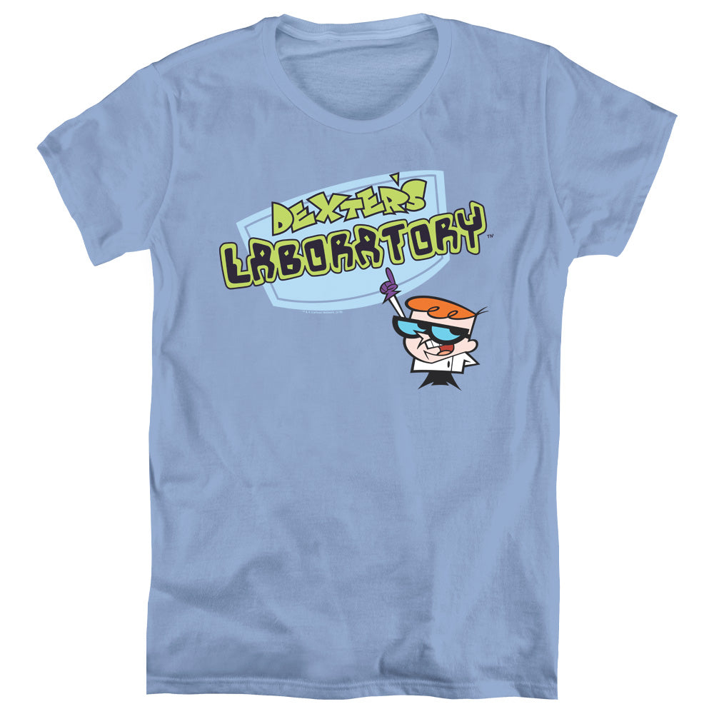 Dexters Laboratory Logo Womens T Shirt Carolina Blue