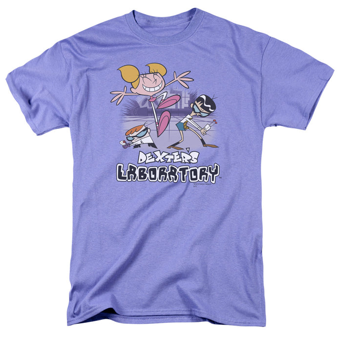 Dexters Laboratory Cutting in Mens T Shirt Lavender