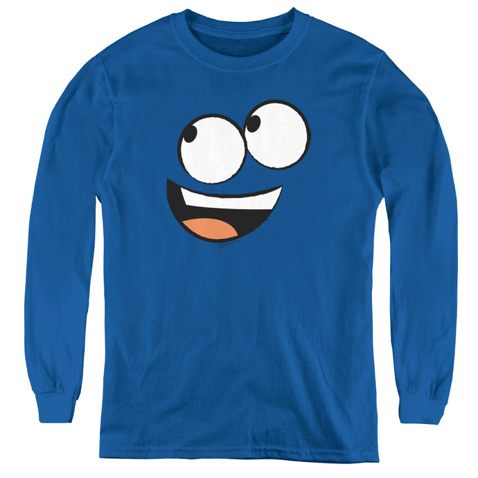 Fosters Home For Imaginary Friends Blue Face Long Sleeve Kids Youth T Shirt Royal Blue