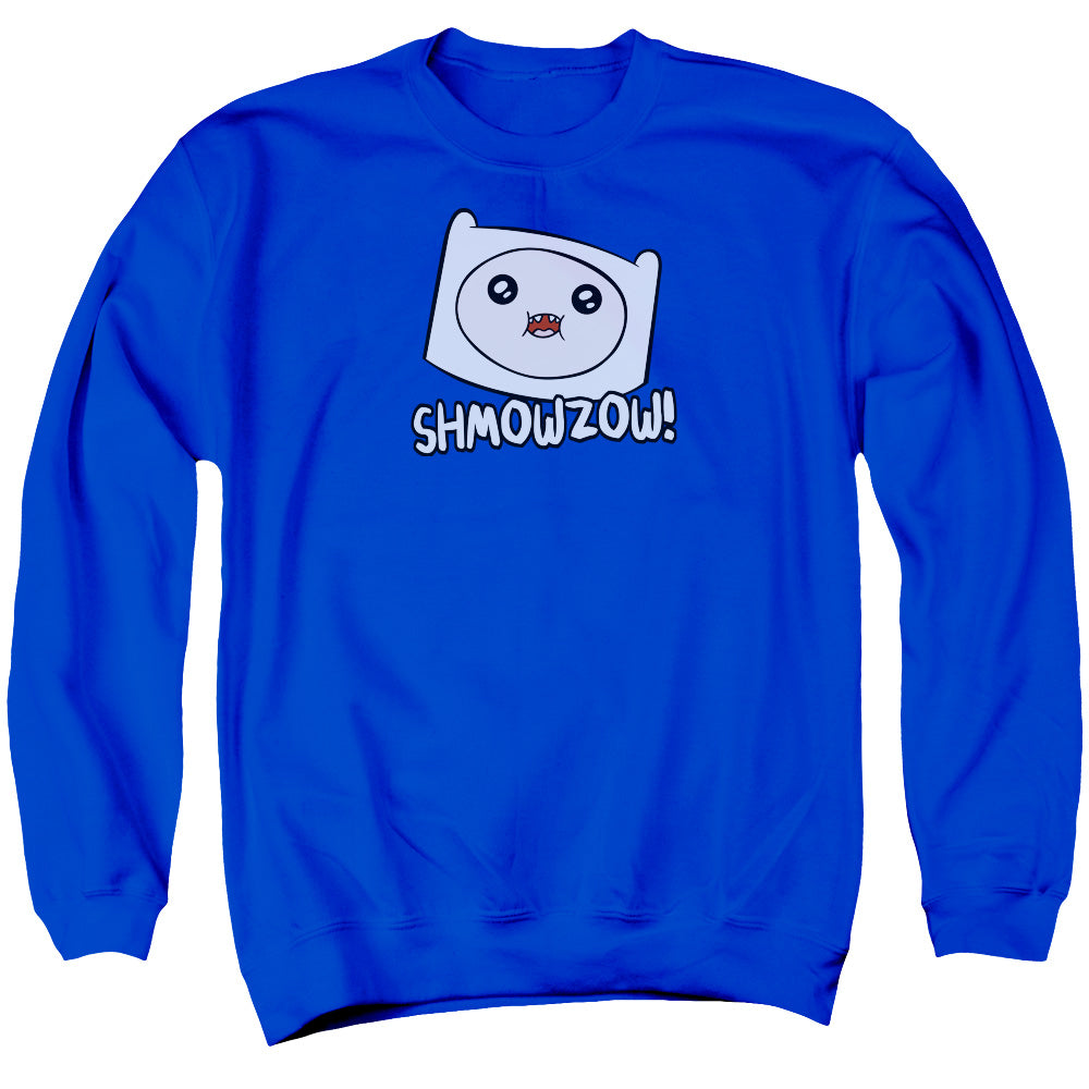 Adventure Time Shmowzow Mens Crewneck Sweatshirt Royal Blue