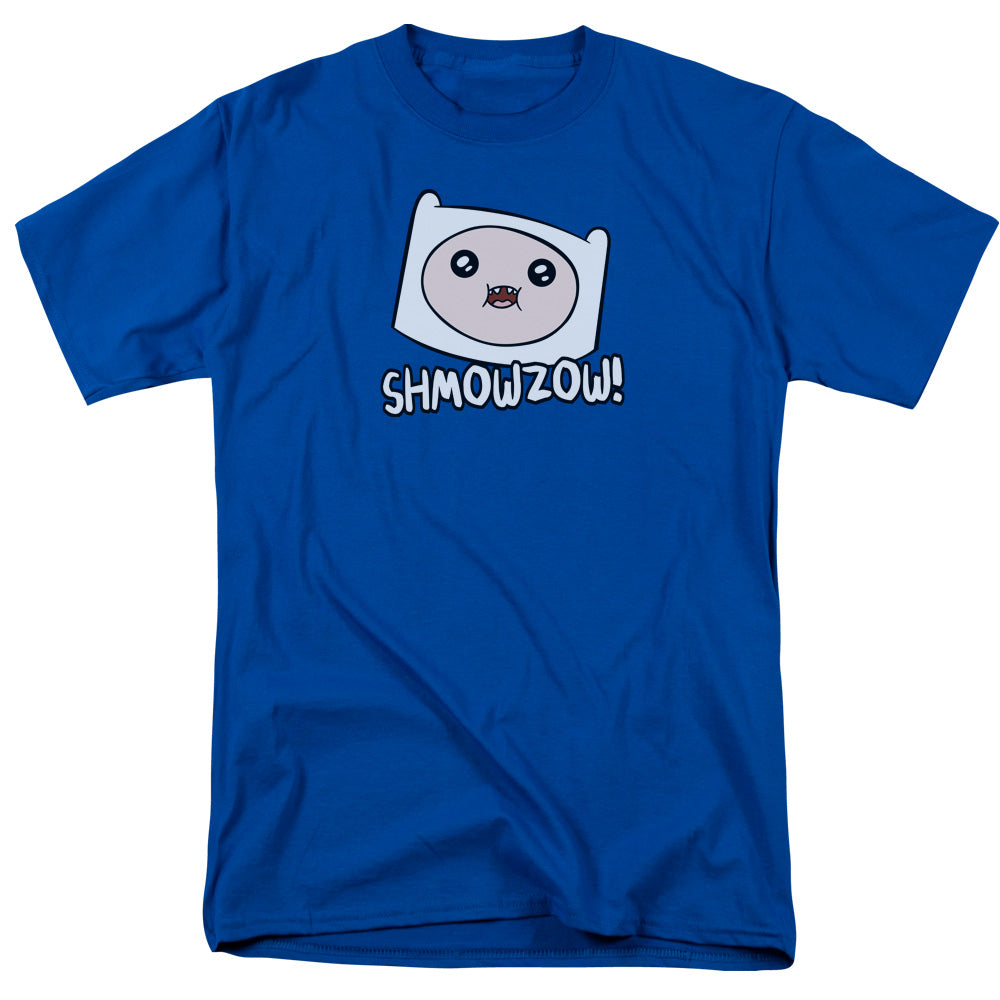 Adventure Time Shmowzow Mens T Shirt Royal Blue