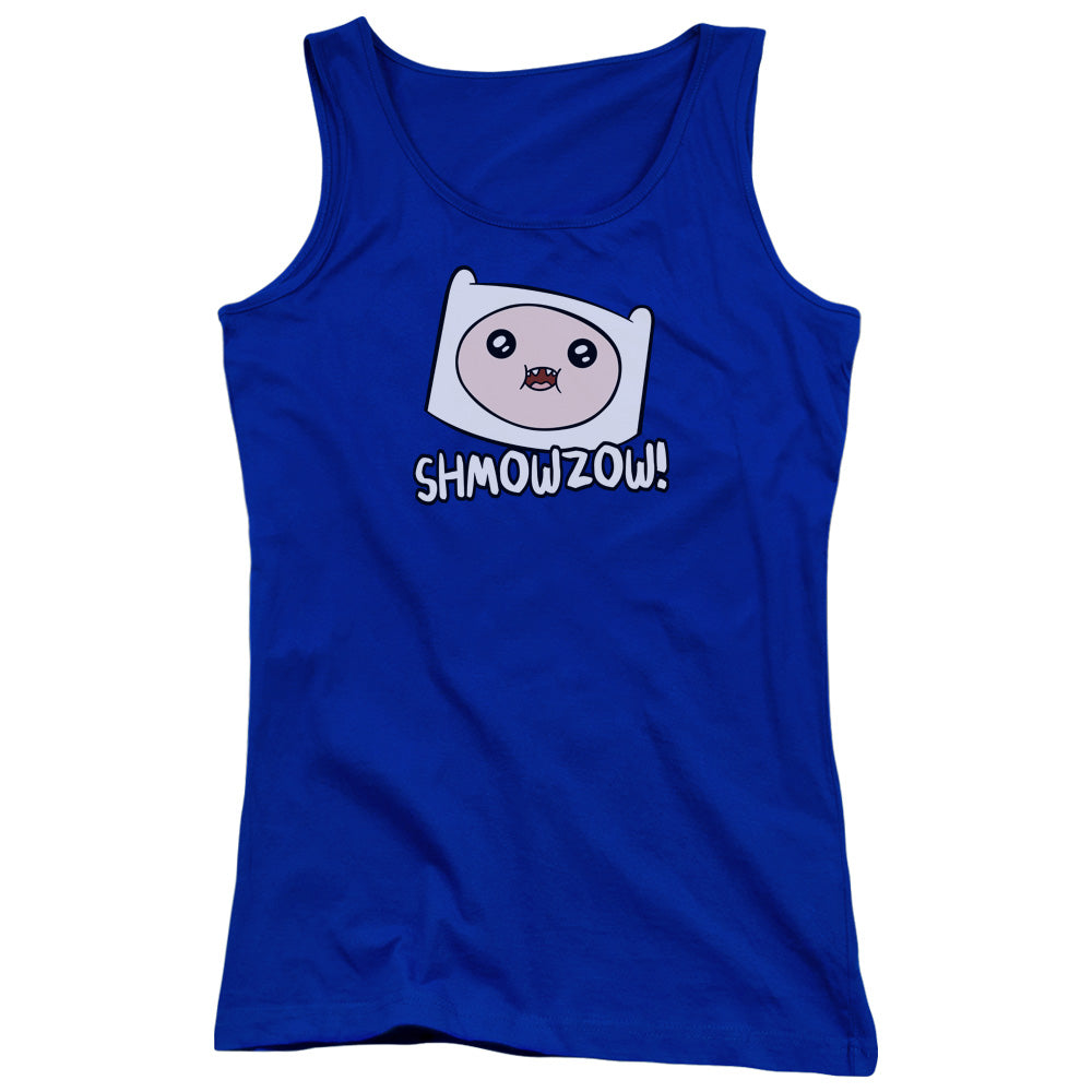 Adventure Time Shmowzow Womens Tank Top Shirt Royal Blue