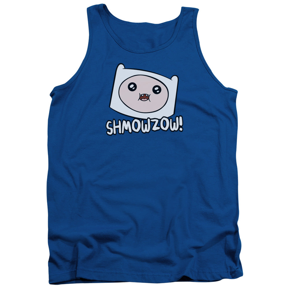 Adventure Time Shmowzow Mens Tank Top Shirt Royal Blue