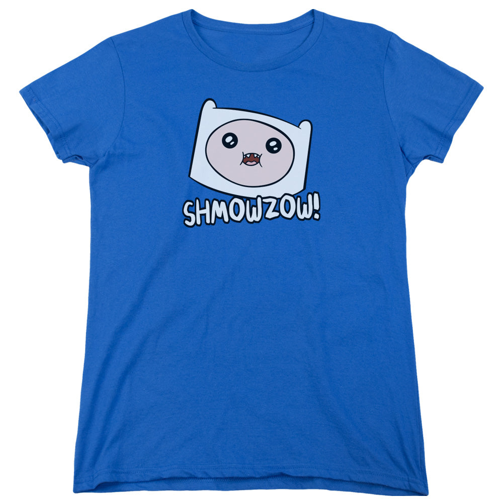 Adventure Time Shmowzow Womens T Shirt Royal Blue