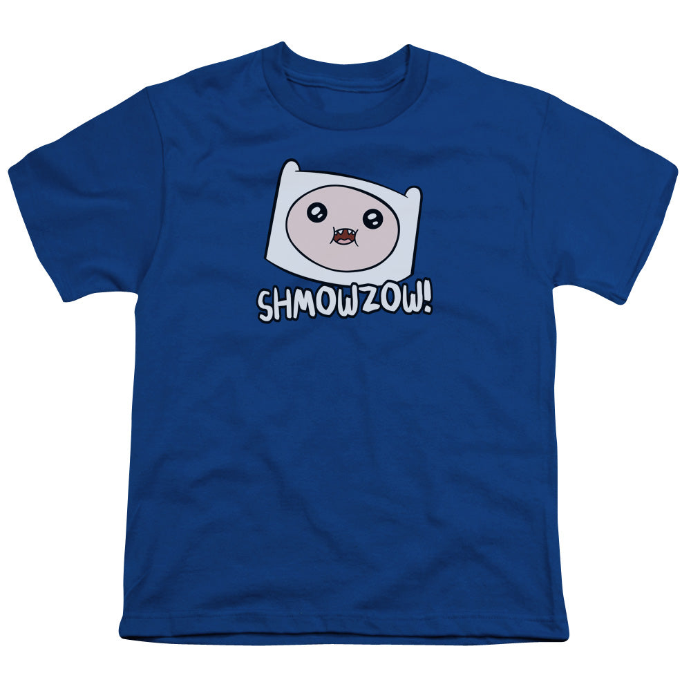 Adventure Time Shmowzow Kids Youth T Shirt Royal Blue