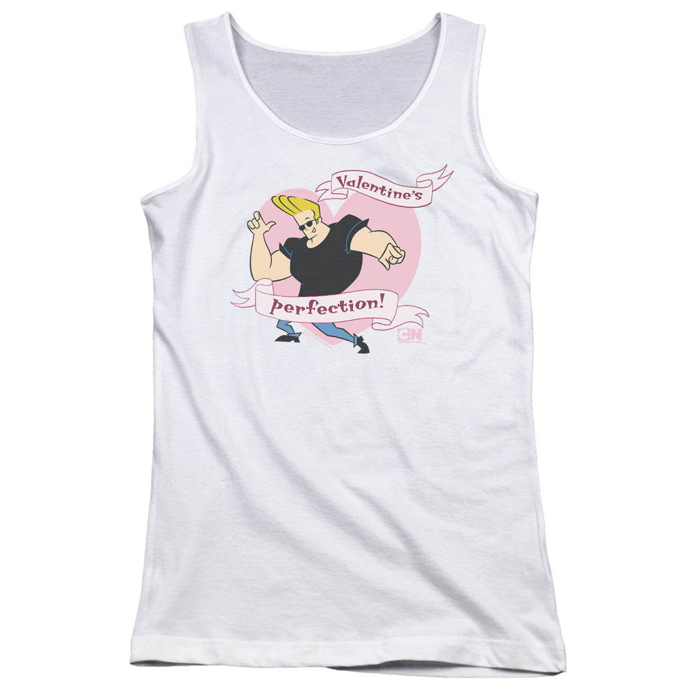 Johnny Bravo Valentines Perfection Womens Tank Top Shirt White