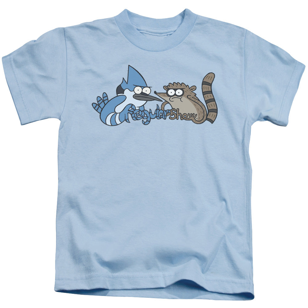 The Regular Show Tattoo Art Juvenile Kids Youth T Shirt Light Blue 