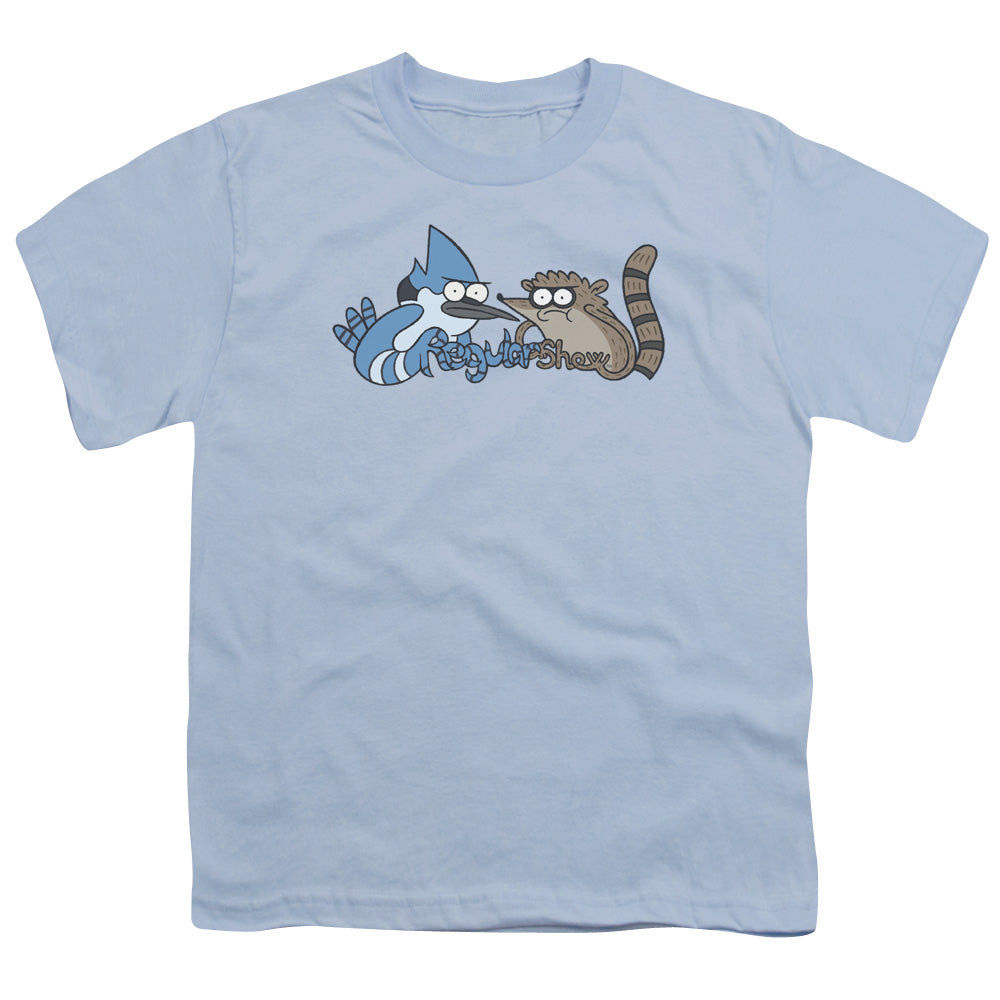 The Regular Show Tattoo Art Kids Youth T Shirt Light Blue