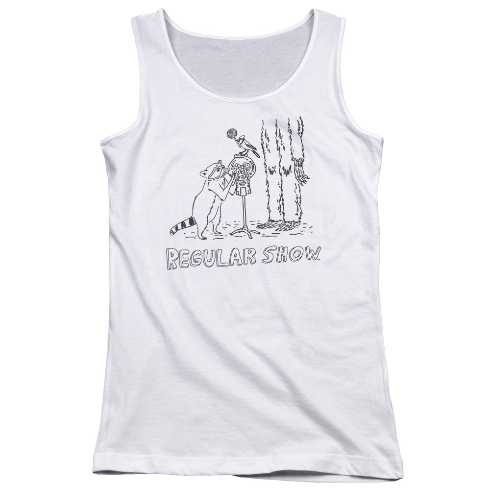 The Regular Show Tattoo Art Womens Tank Top Shirt White