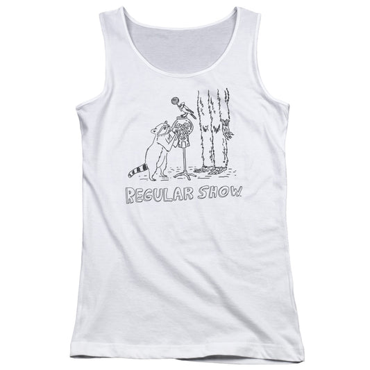 The Regular Show Tattoo Art Womens Tank Top Shirt White