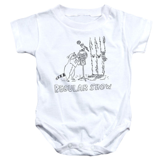 The Regular Show Tattoo Art Infant Baby Snapsuit White