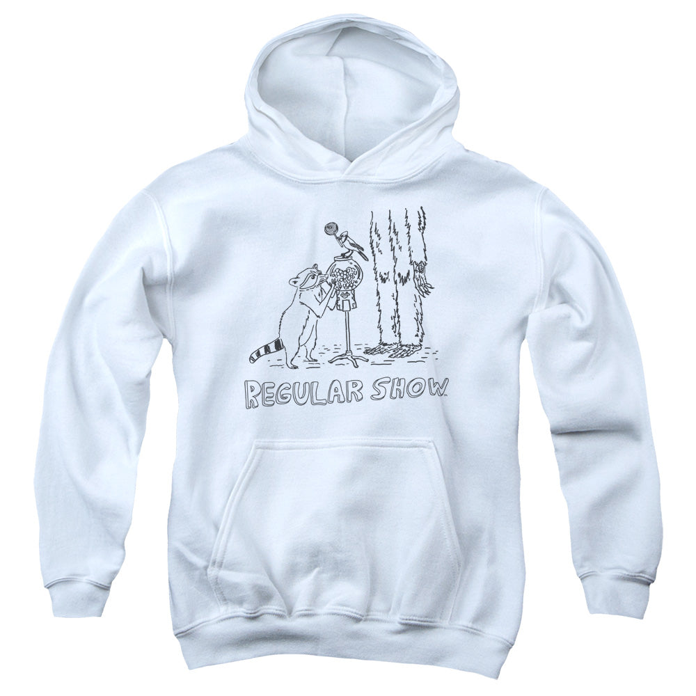 The Regular Show Tattoo Art Kids Youth Hoodie White