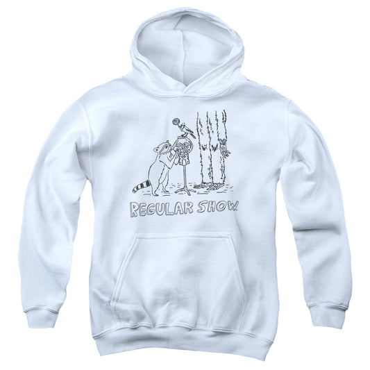 The Regular Show Tattoo Art Kids Youth Hoodie White