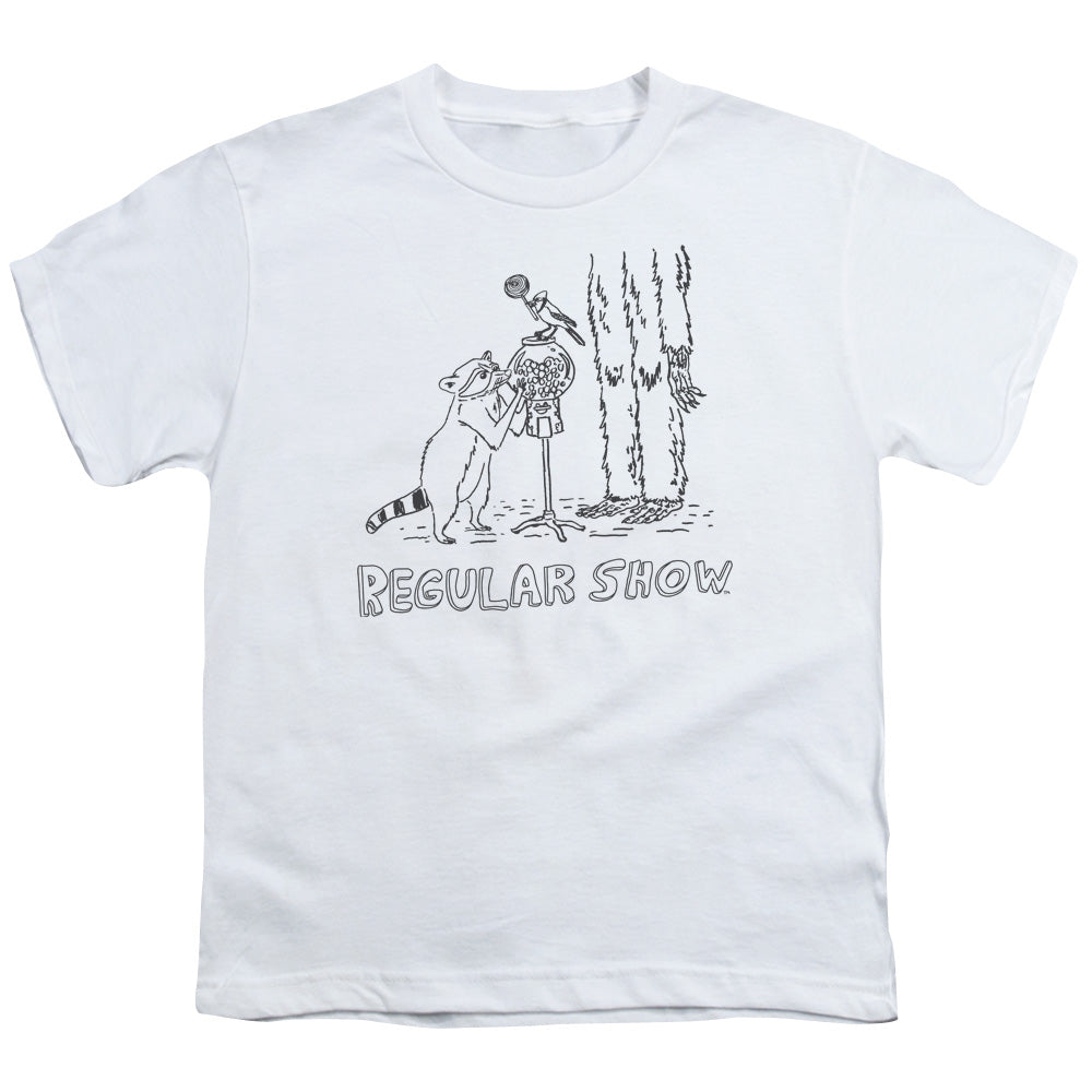 The Regular Show Tattoo Art Kids Youth T Shirt White