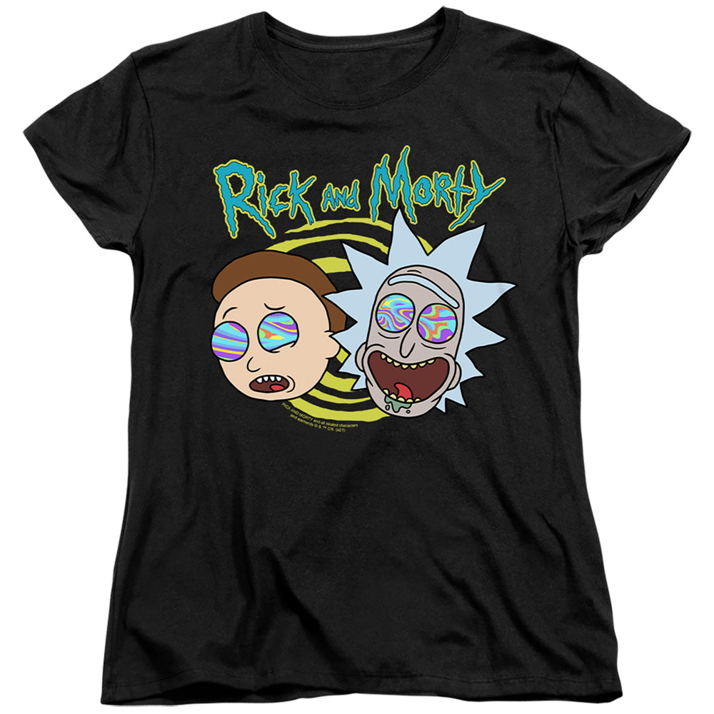 Rick And Morty Blown Minds Womens T Shirt Black Officially Licensed