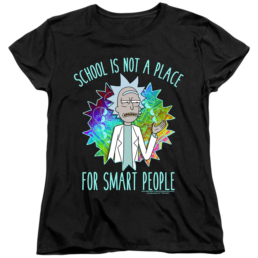 Rick And Morty School Womens T Shirt Black Officially Licensed