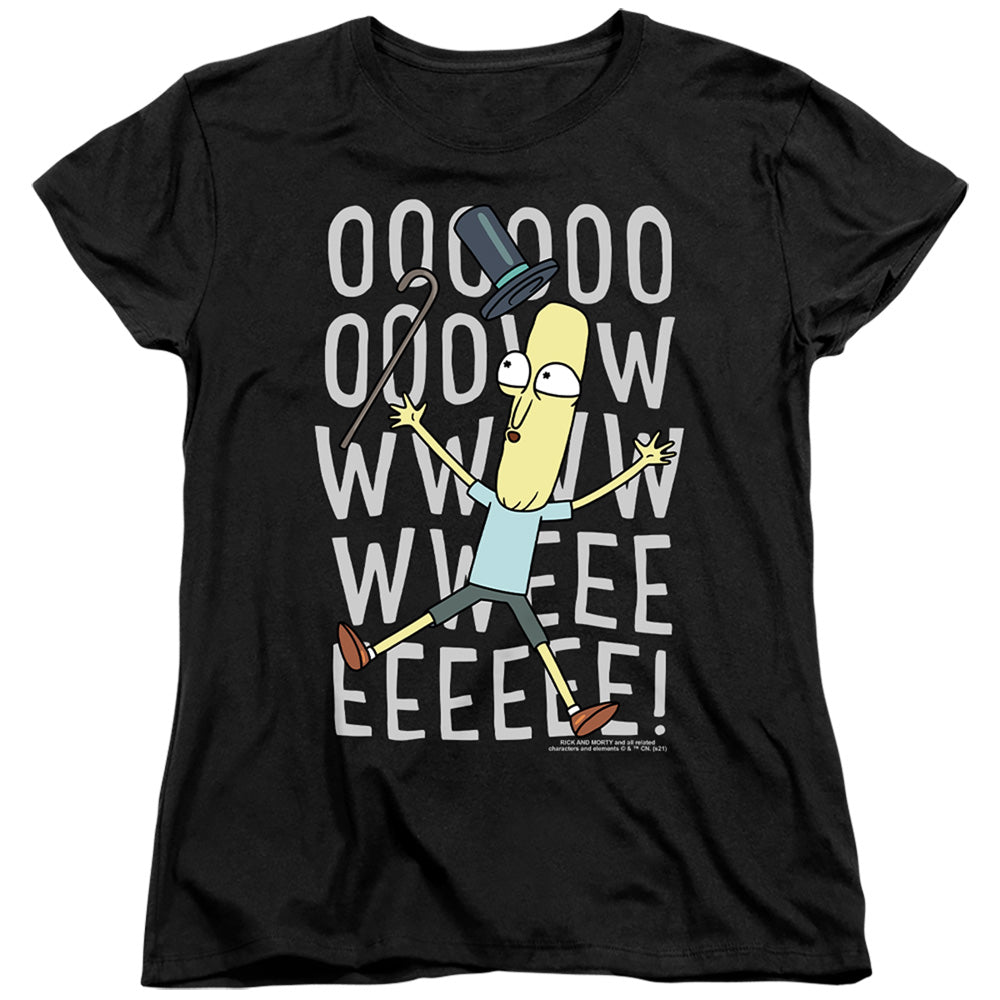 Rick And Morty Oowweeeee Womens T Shirt Black Officially Licensed
