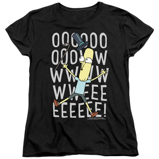 Rick And Morty Oowweeeee Womens T Shirt Black Officially Licensed