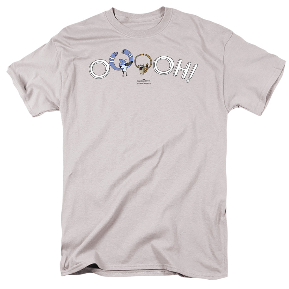 The Regular Show Ooooh Mens T Shirt Silver